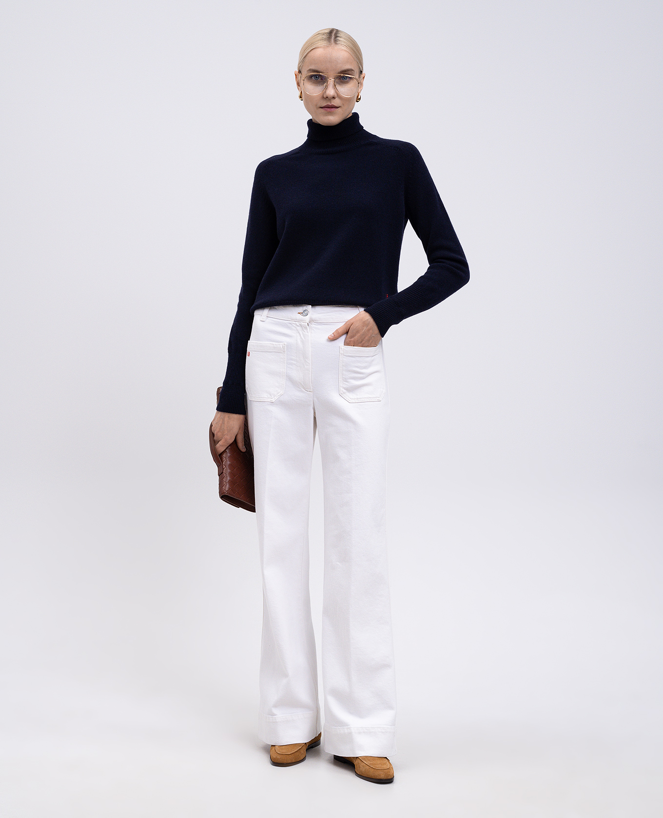 Victoria Beckham - Белые джинсы клеш Alina 1325DJE005218TR купить