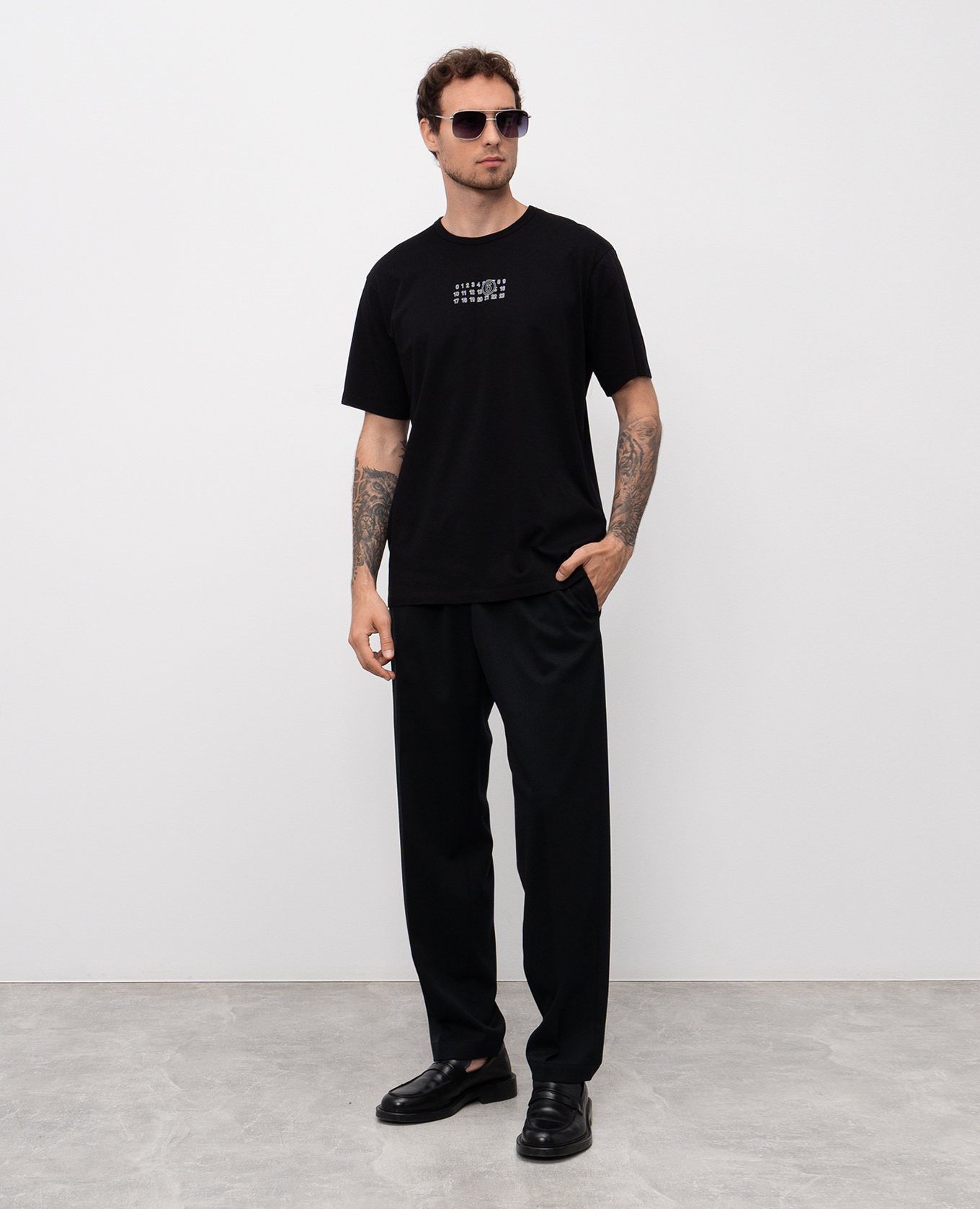 エンフォルドシャツChaosプラージュTOMORROWLANDアパルトモンMM6 Футболки MM6 Maison Margiela Trompe l'oeil T-Shirt Black