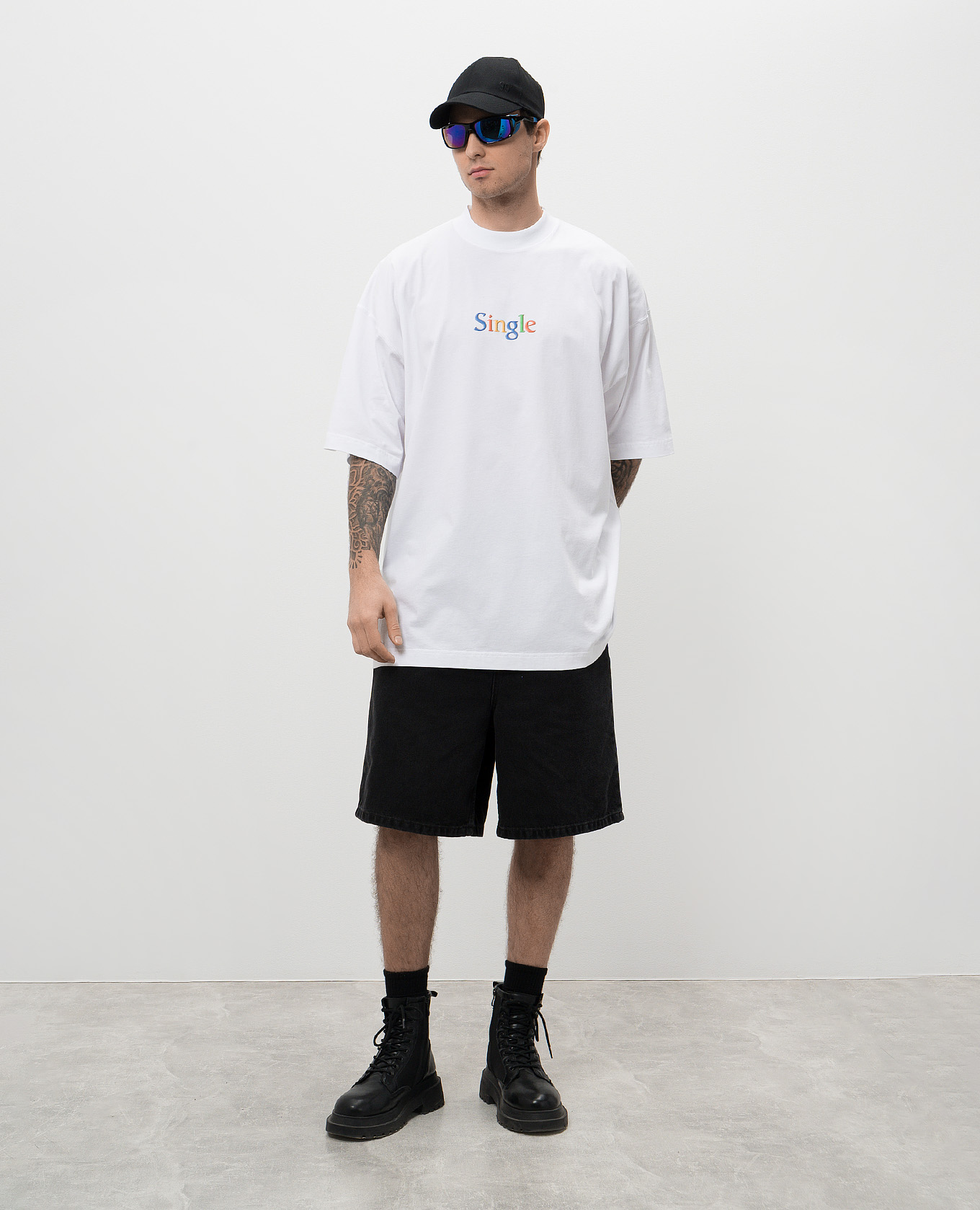 Vetements - Белая футболка с принтом Single UA66TR700WM купить в