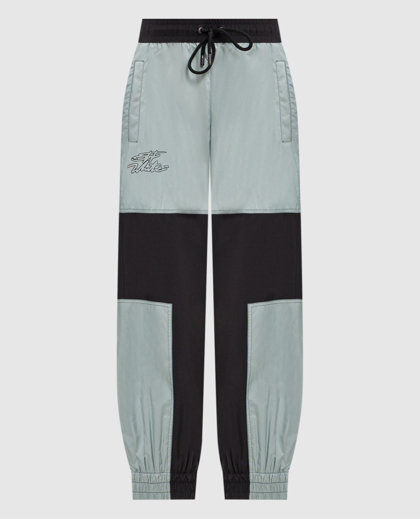 着せ替え服・アウトフィット September Off-White - Зеленые джоггеры 44MCJ03KS26F001 купить в Symbol