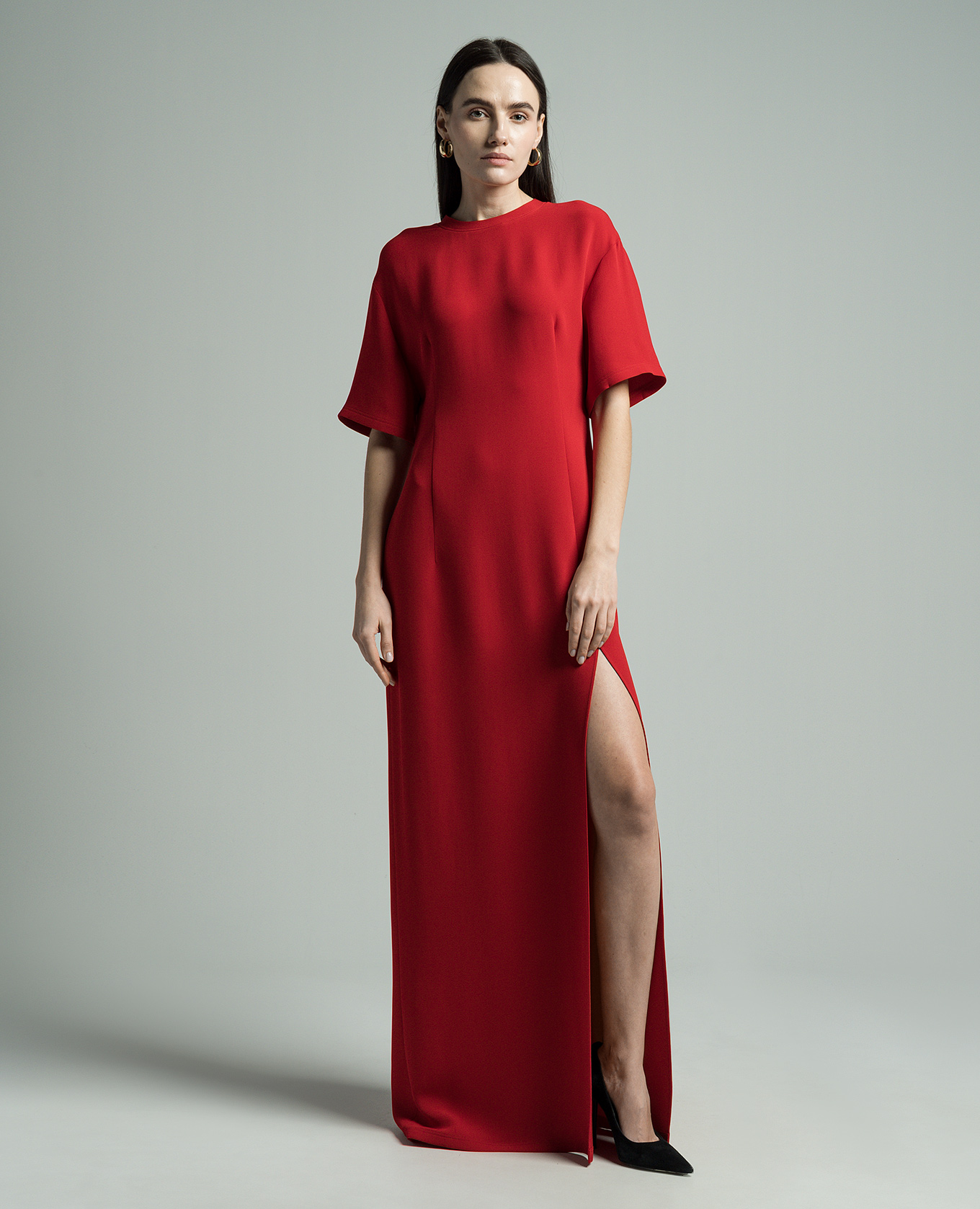 【na様】AuraFitPadded MaxiCamisoleDress Valentino - Красное платье макси Cady Couture 4B0VDJ351MM купить в