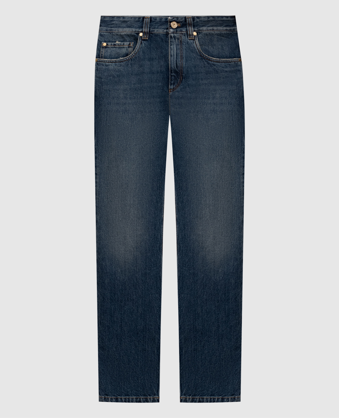 Brunello Cucinelli - Синие джинсы с логотип патч MA095P4035 купить