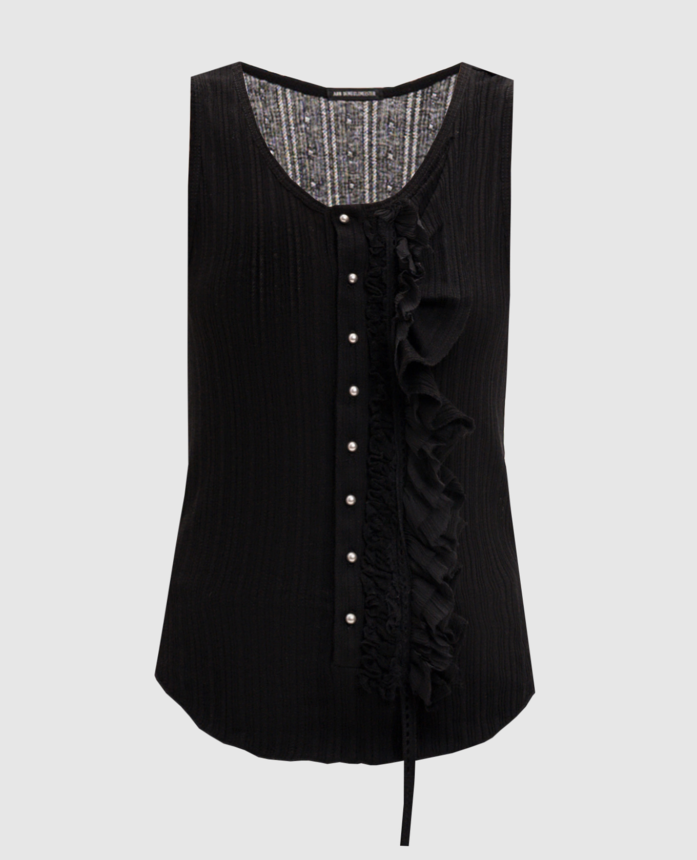 Ann Demeulemeester - Черный топ Rase Serafino B0013947FA736 купить