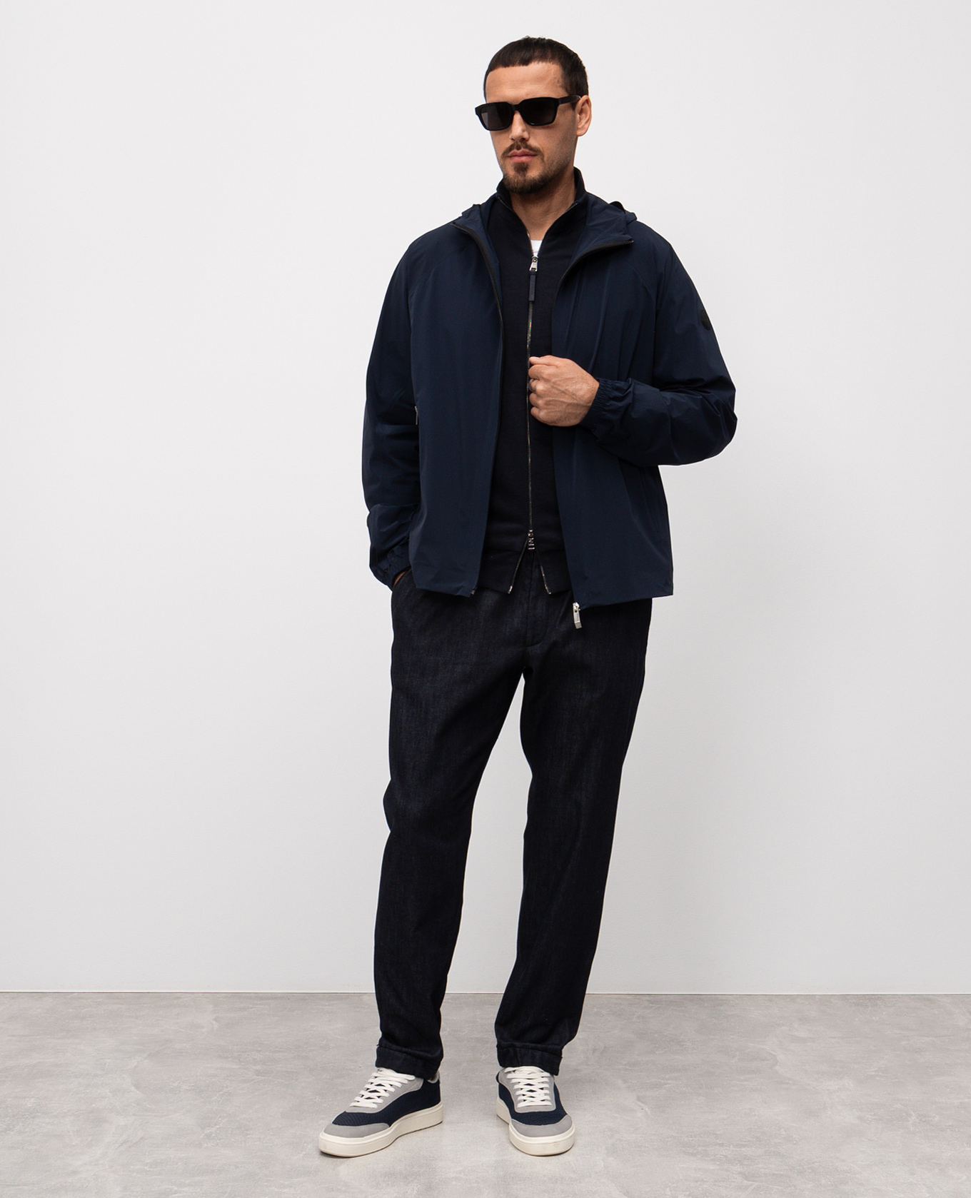 Moncler - Синяя ветровка Chalvine с логотипом K10911A0011359865