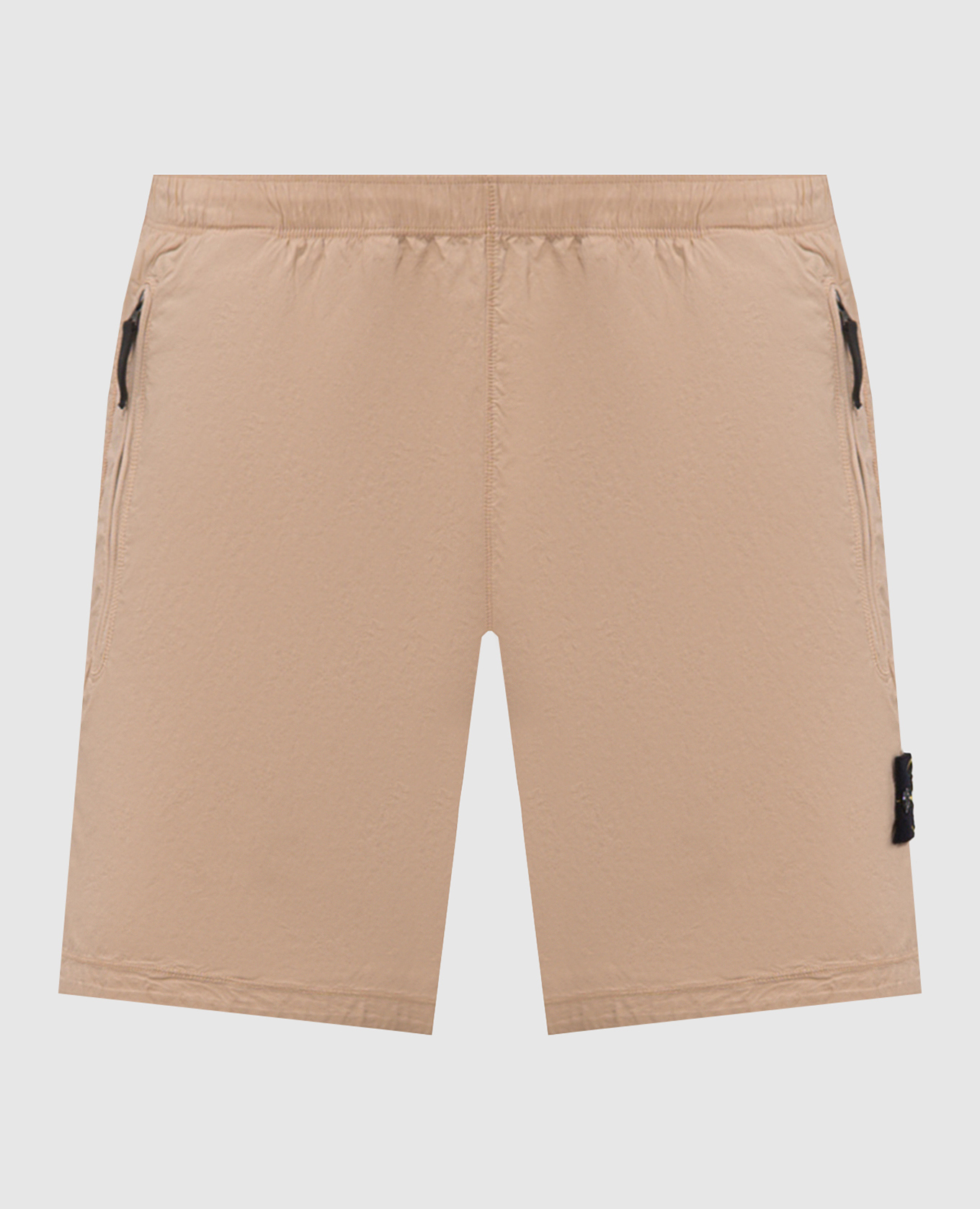 Stone Island - Бежевые шорты с патчем логотипа L1S15L100017S0003